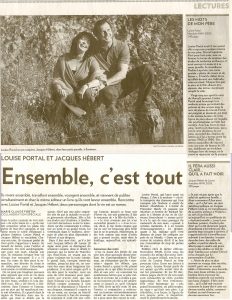 Louise Portal et Jacques Hébert, ensemble c'est tout