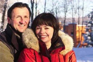 Louise Portal en compagnie de son mari Jacques Hébert