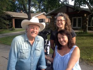 Avec mon partenaire Yves Corbeil et la réalisatrice Sara Bourdeau de L’Odeur après la pluie 2016