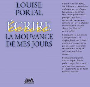 Écrire - La mouvance de mes jours